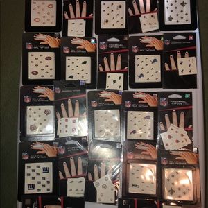 3x NFL team nail decals football HOT fan